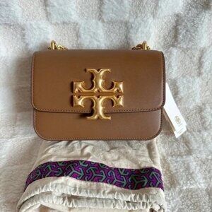 Brand New Tory Burch Eleanor Small Crossbody Bag - Moose